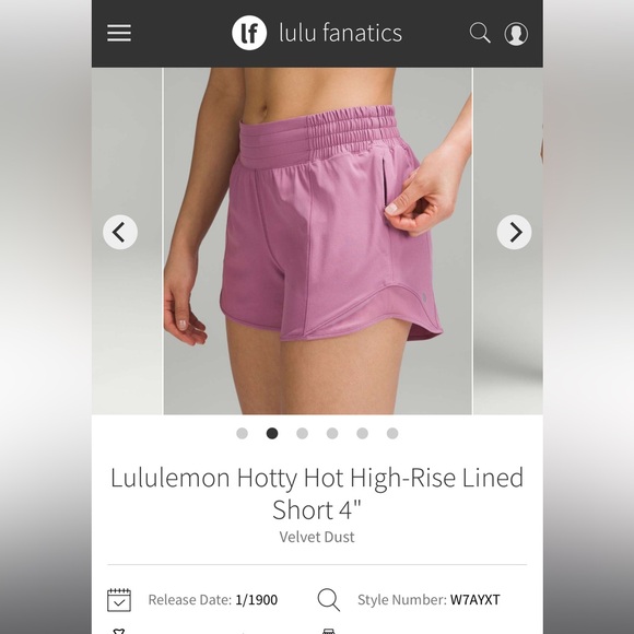 Lululemon Hotty Hot High-Rise Lined Short 4" - Picture 1 of 7